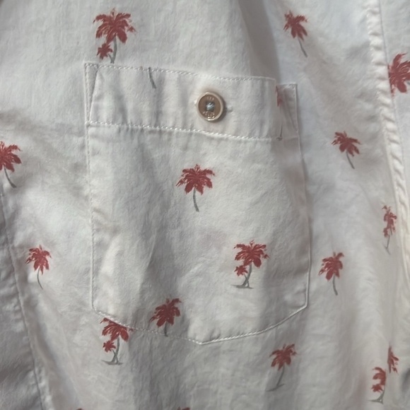 Ted baker shirt size 6 red palm design pocket 100% cotton - Picture 3 of 11